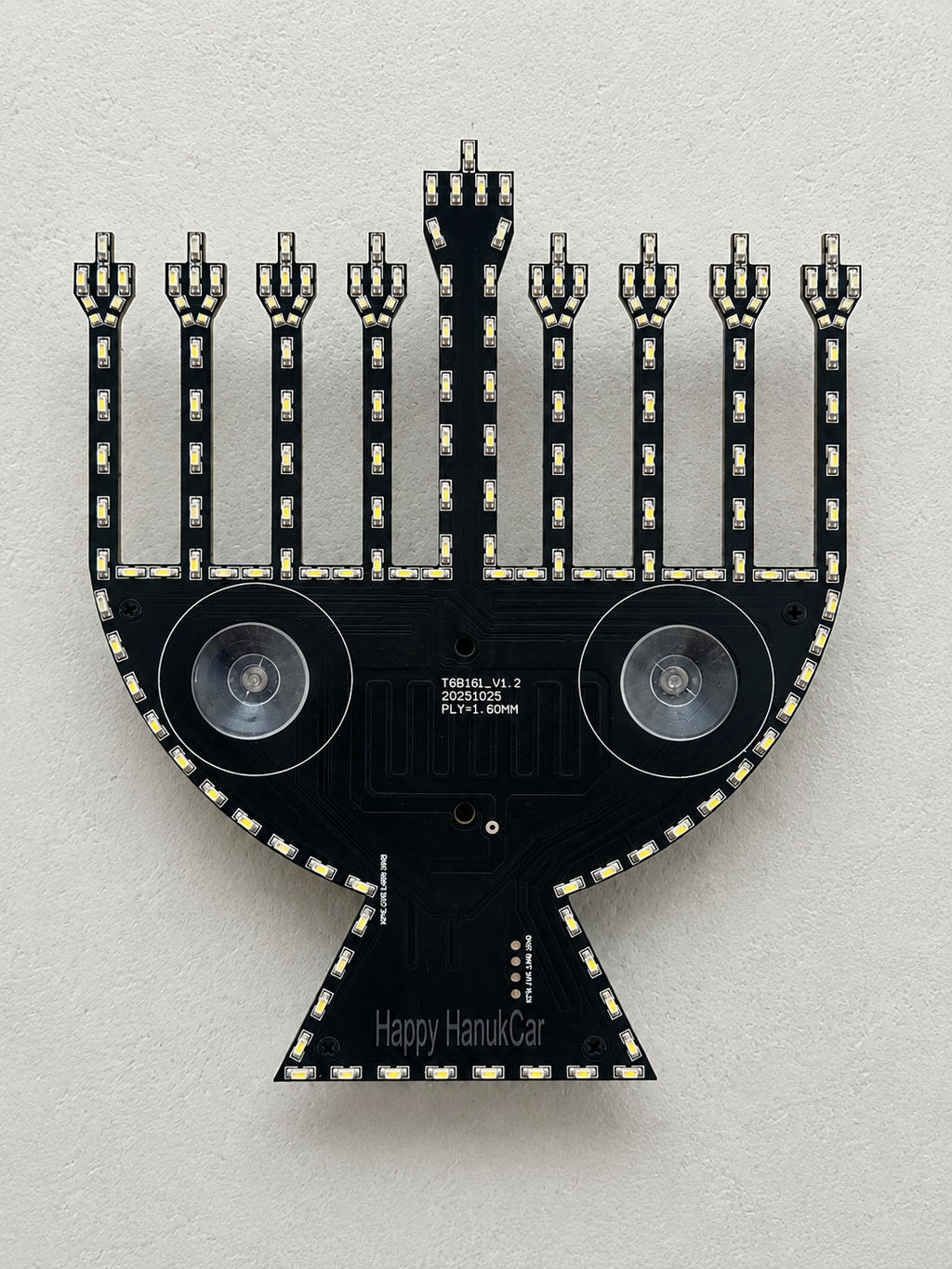 Happy HanukCar – Hanoukkia LED pour voiture