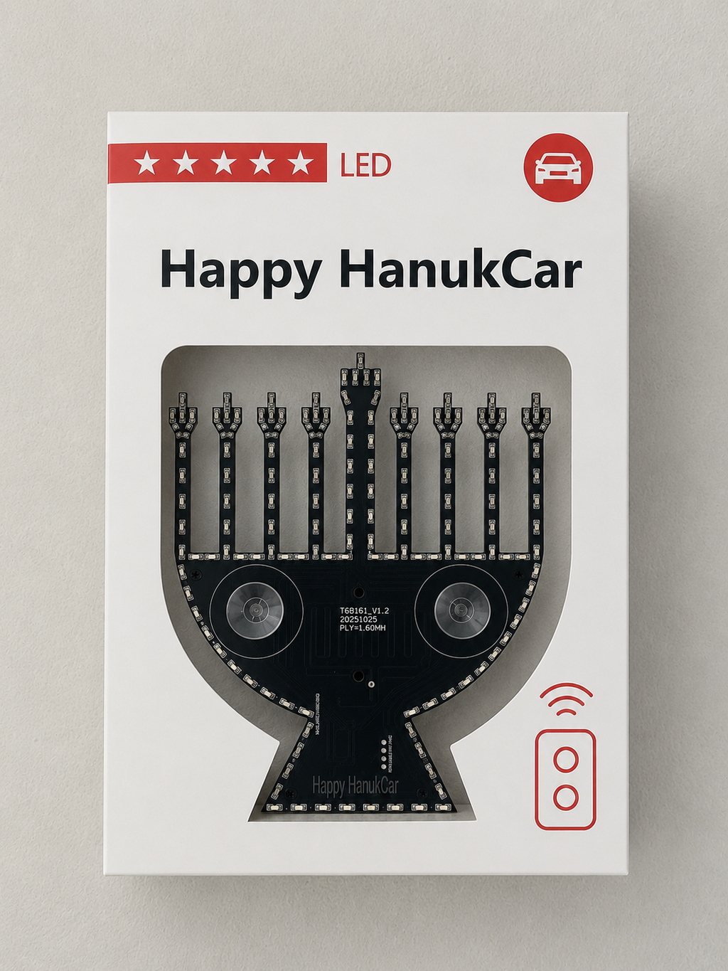Happy HanukCar – Hanoukkia LED pour voiture