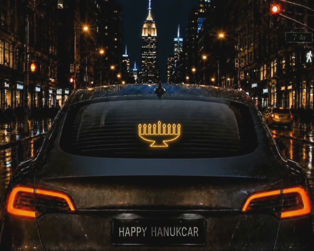 Happy HanukCar – Hanoukkia LED pour voiture
